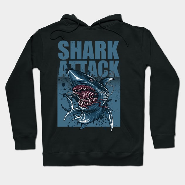 Shark Attack Hoodie by akawork280